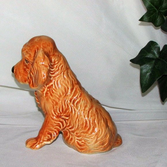 Sylvac Vintage Brown Dog Figurine Spaniel 1940's Mid-century Puppy - Picture 6 of 11